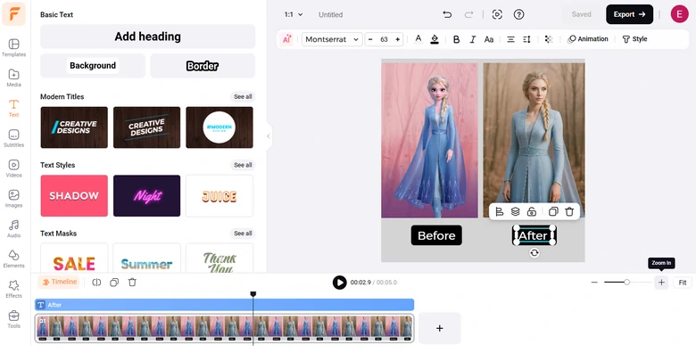 Create a Video with Cartoon Image Output