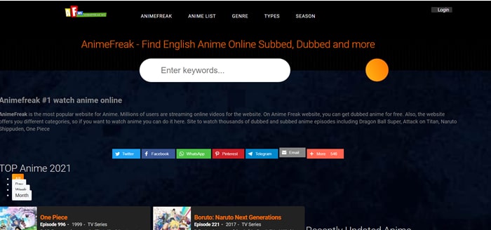 Best Cartoon Website - AnimeFreak