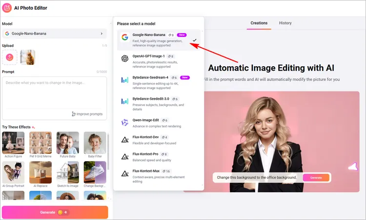 Generate AI Cat & Dog Selfie Meme with AI Photo Editor: AI Model