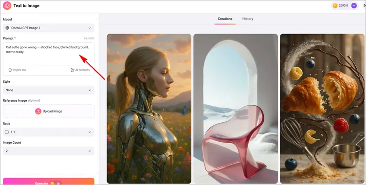 Generate AI Cat & Dog Selfie Meme with Text-to-Image: Text