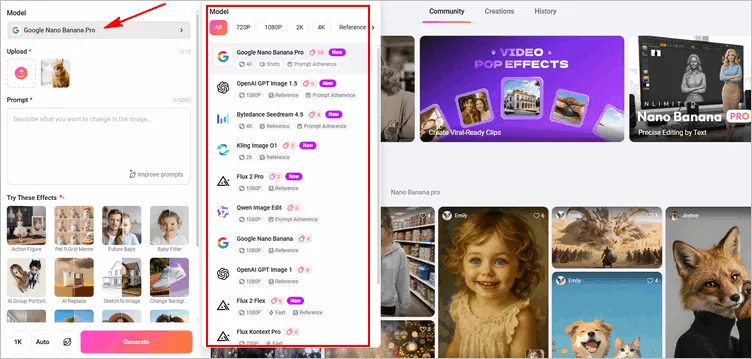 Generate AI Cat & Dog Selfie Meme with AI Photo Editor: AI Model