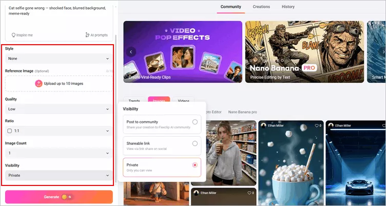 Generate AI Cat & Dog Selfie Meme with Text-to-Image: Settings
