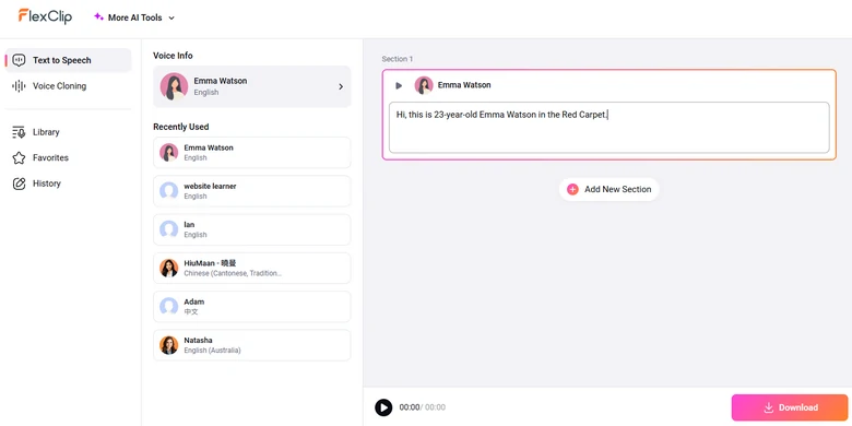 Generate Audio in Celebrity's Voice