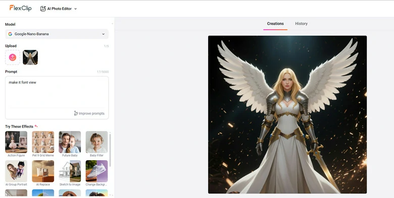 Change Angle/Perspective of Image Online Using AI