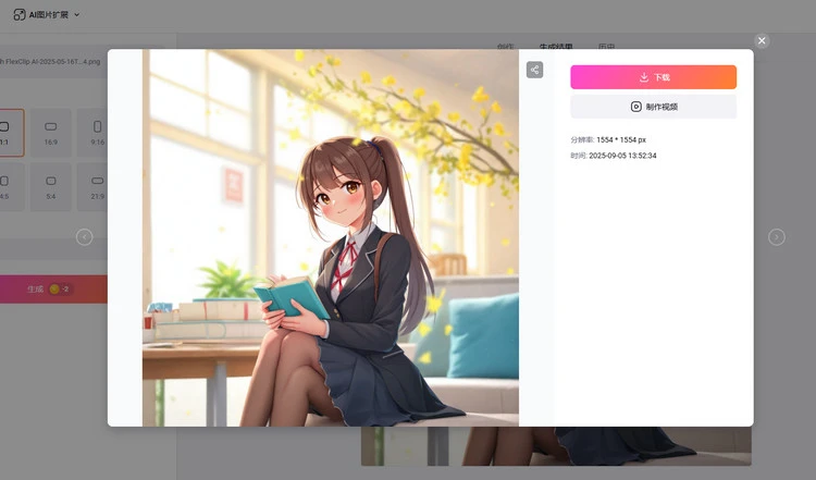 无需裁剪，使用 AI 扩图调整图像的长宽比 - 下载
