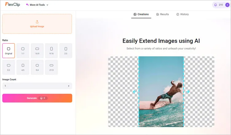 Change Aspect Ratio of an Image without Cropping with Image Extender - Tool Page