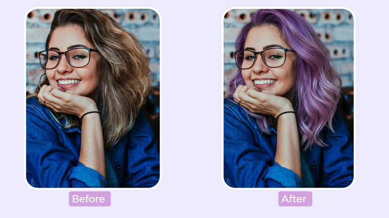 Change Hair Color of an Image Using FlexClip