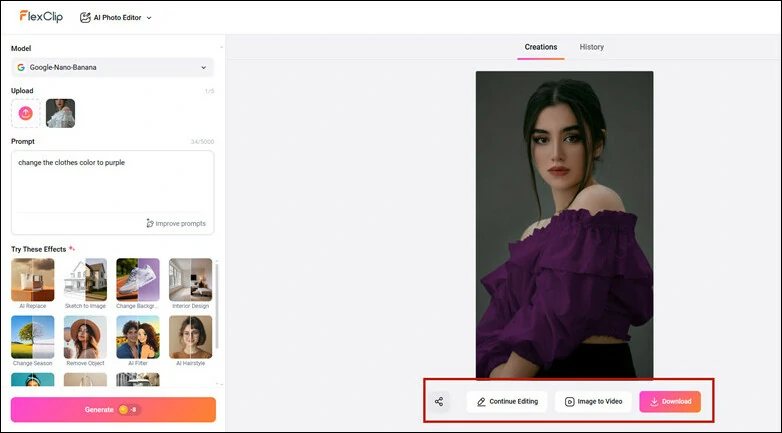 Recolor Your Image and Download the New Picture