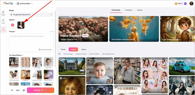 Access FlexClip's AI Photo Editor