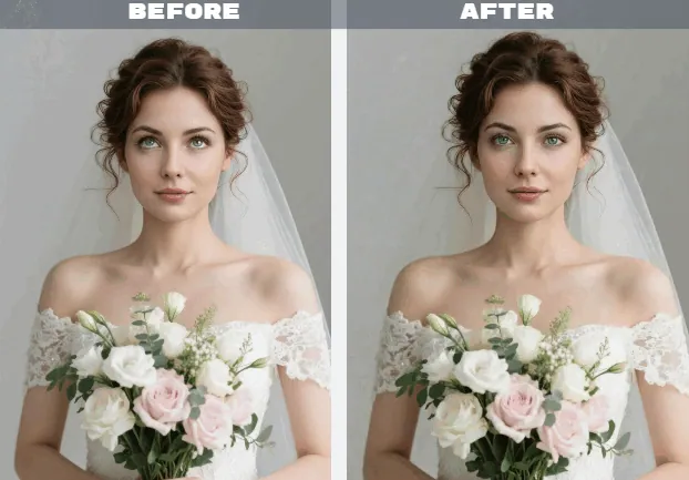 Fix Eye Direction in Wedding Photo