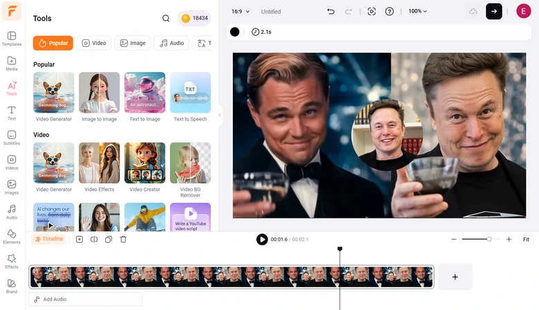 Edit Face Swapping Video