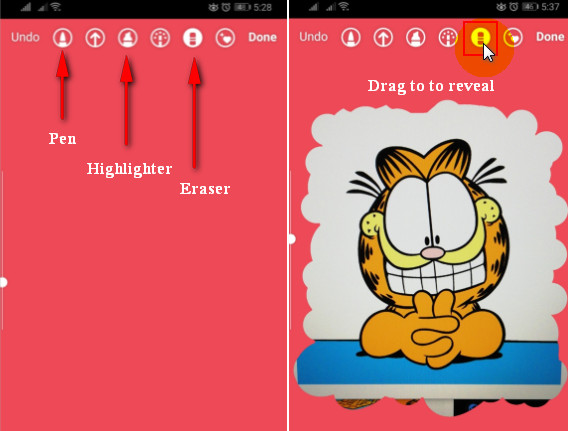 Change the Background Color on Instagram Story Using Eraser Tool