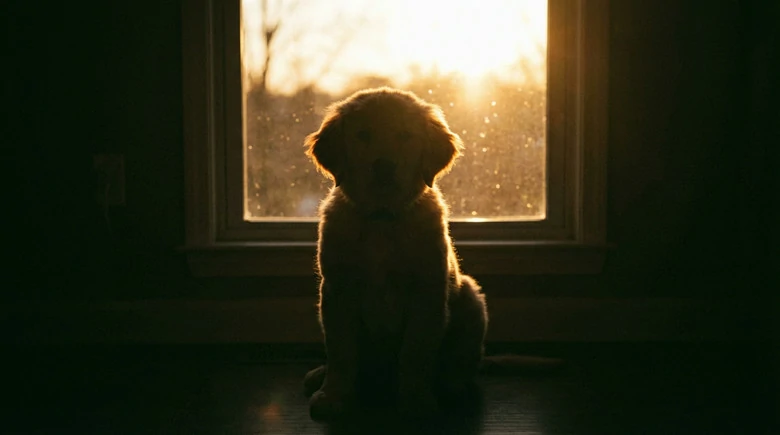 Cute Dog Image with Bad Lighting