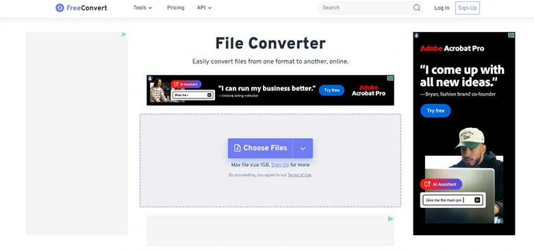 Upload Your Video to FreeConvert.com