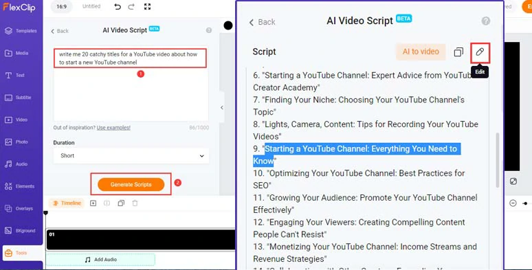 Use ChatGPT prompts to generate an ideal title for your YouTube video