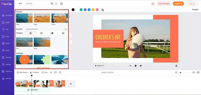 Create Children's Day Video - Add Animation to Video