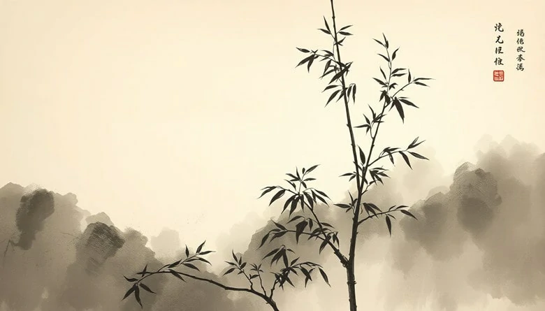 Chinese Ink Drawing Bamboo - Generated by FlexClip's Chinese Art Generator