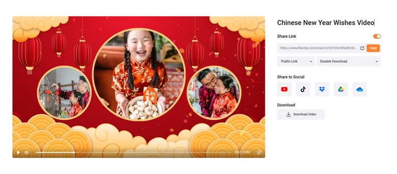 Save & Share Your Chinese New Year Video