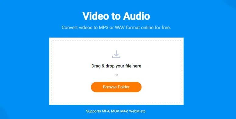 Convert MP4 video to WAV or MP3 free for audiobooks or other audio-only content