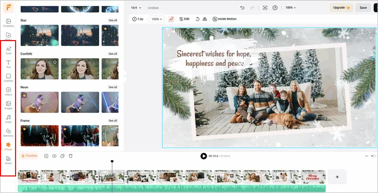 Make a Christmas Intro Video with Free Template Using FlexClip - More Edits