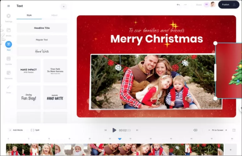 Online Christmas Intro Maker - Veed