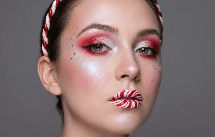 Christmas Makeup Ideas: Candy Cane or Reindeer-Inspired Fairy Look
