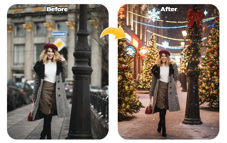 Generate AI Christmas Backgrounds