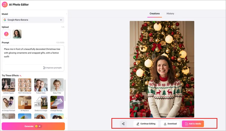 Edit Christmas Photo with AI - Download