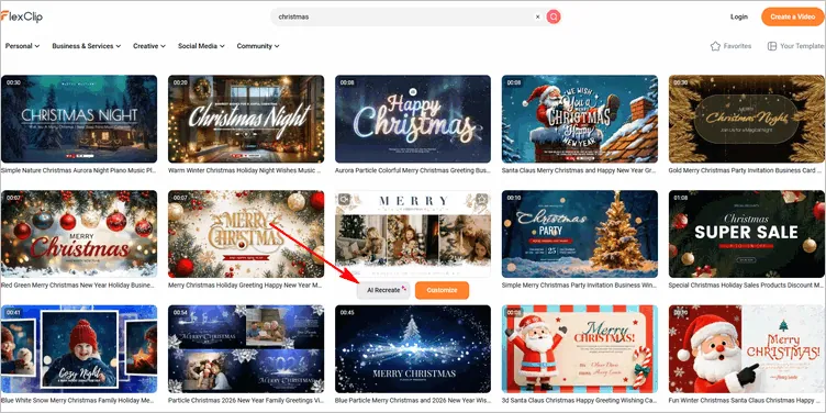 Recreate with AI for a Christmas Slidehsow - Pick a Template