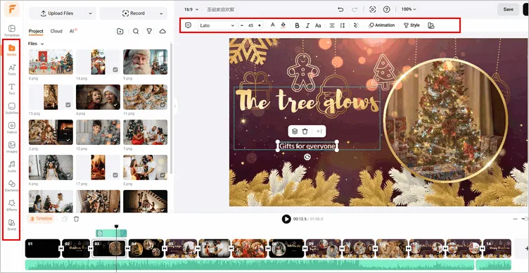Auto Edit to Turn Your Footage into a Christmas Slideshow Automatically - Edit
