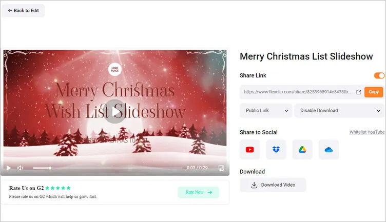 Make a Christmas List Slideshow - Download and Share