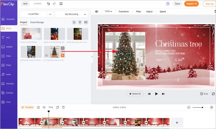 Make a Christmas List Slideshow - Replace Footage