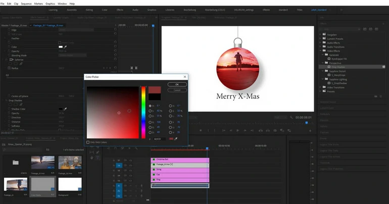 Créateur de vidéos de Noël Premiere Pro