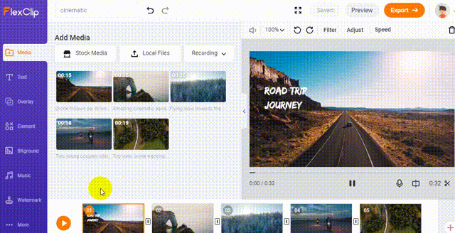convert to cinematic video with black bar