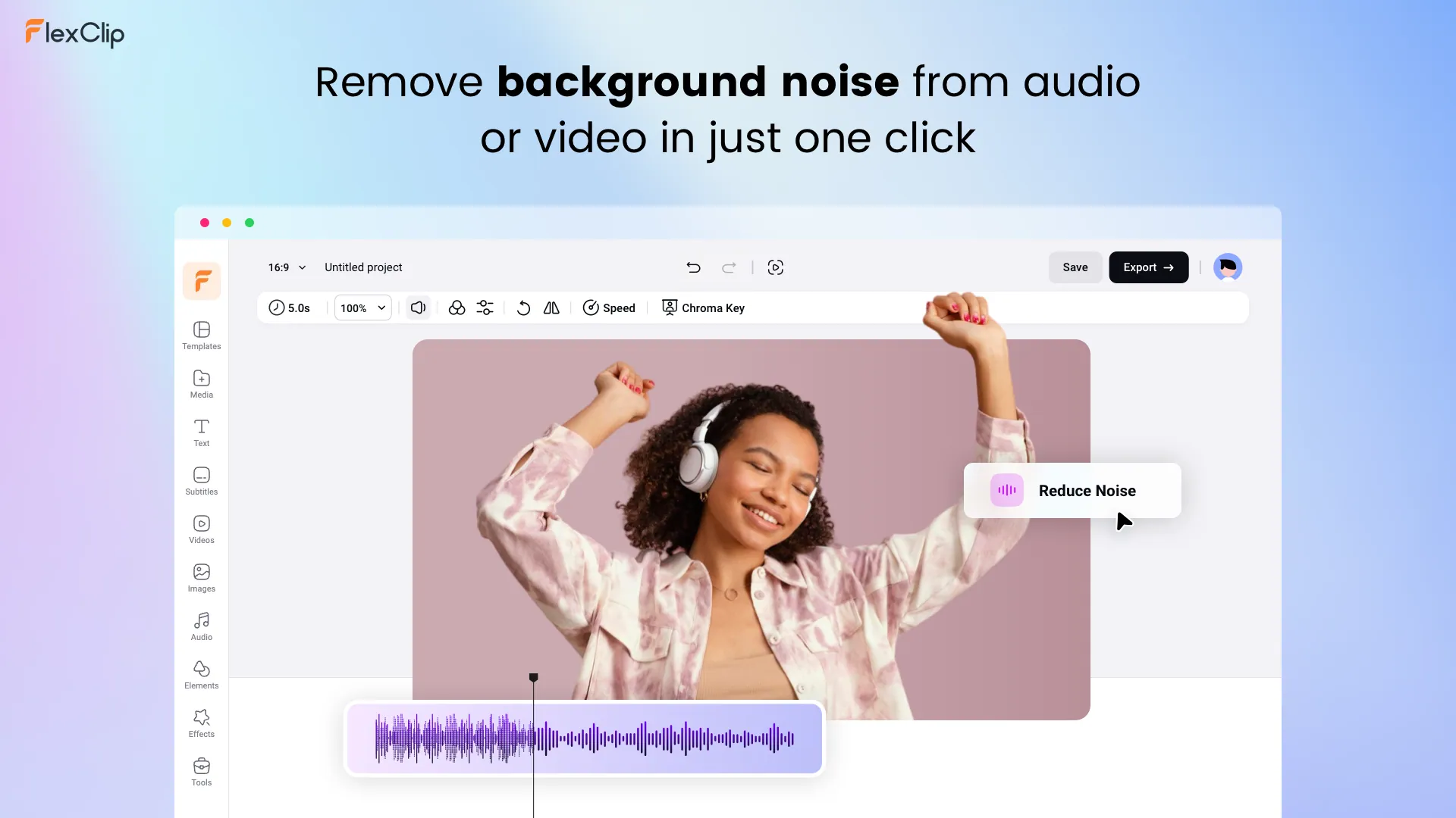 Strong Tool to Clean Up Your Audio Online - FlexClip