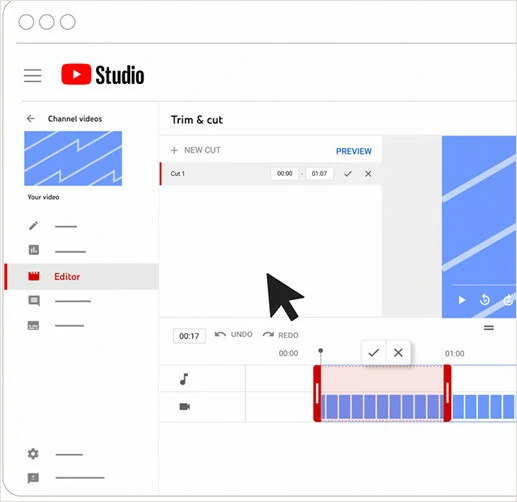 Clip YouTube Video with YouTube Studio