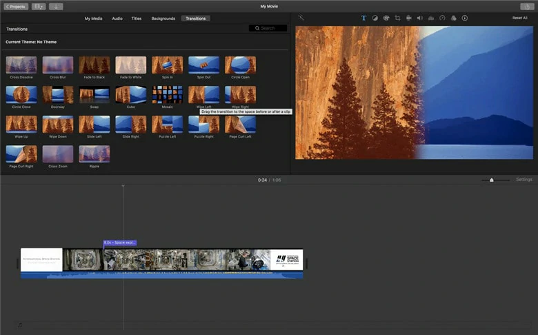 Alternativa gratuita ao Clipchamp para Mac - iMovie