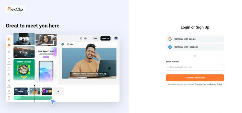 Multiple Ways to Access FlexClip for Project Creation with Templates