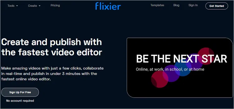 O melhor editor de vídeo baseado na nuvem - Flixier