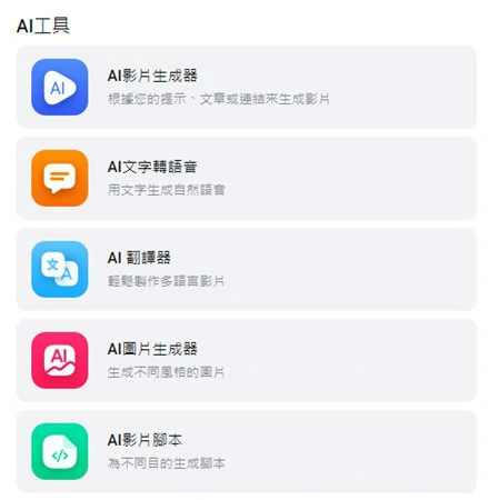 FlexClip 的 AI 技術功能