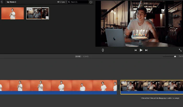 Combiner des fichiers MOV avec iMovie