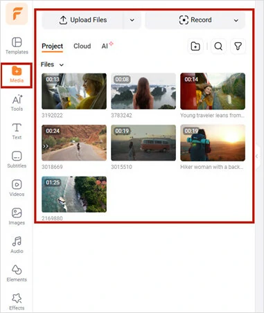 Upload MOV Files to FlexClip