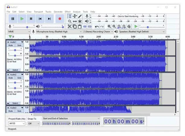 Free Way to Combine MP3 Files on Windows 10 - Audacity