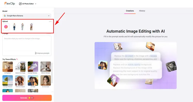 Upload Portrait Photo - FlexClip