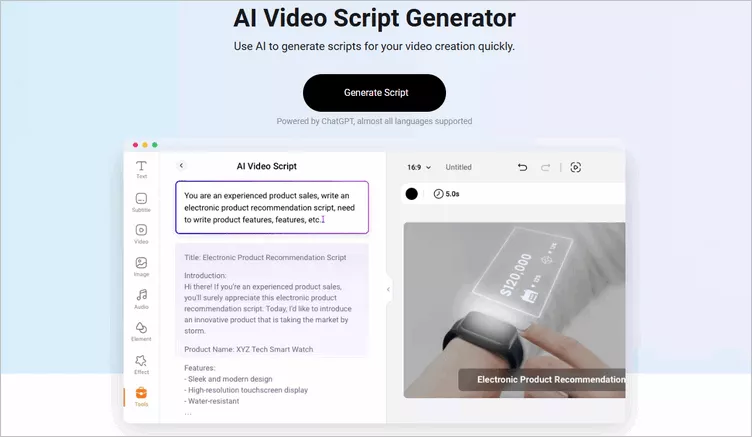 Make a Commentary Video - Generate Script with FlexClip AI