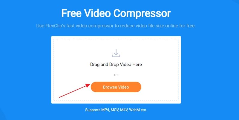 How to Compress A Video on Mac with FlexClip - Step 1
