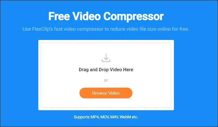Compress Videos for Instagram Online - Step 1