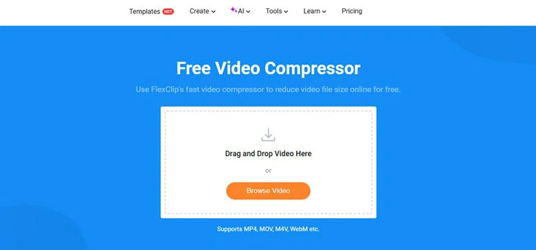 Upload the Video You Want to Compress to FlexClip