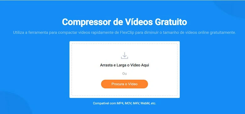Compressor de vídeo para WhatsApp - FlexClip Escolha um vídeo