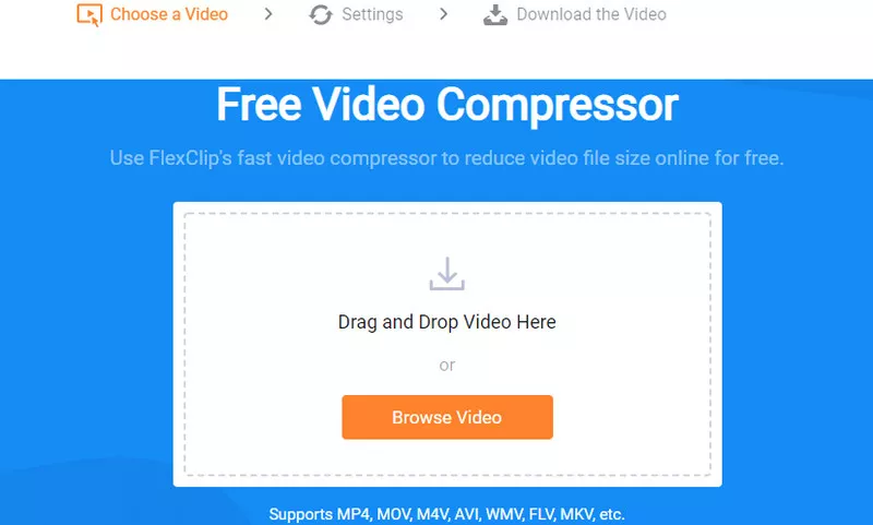Video Compressor - FlexClip: Choose a Video